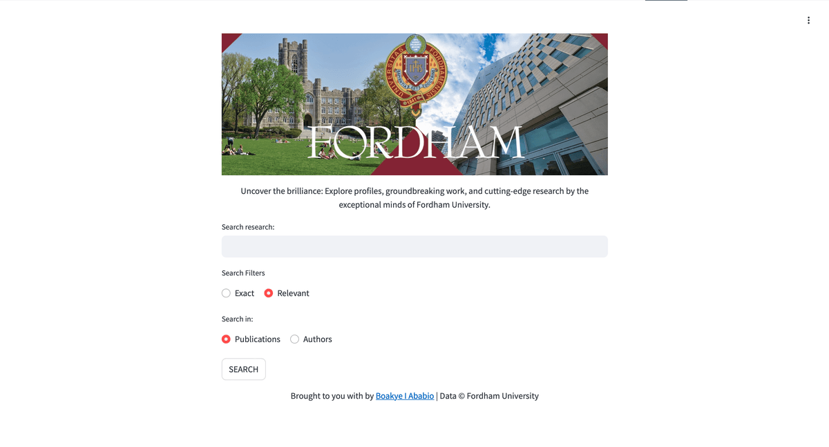 Fordham Research Search