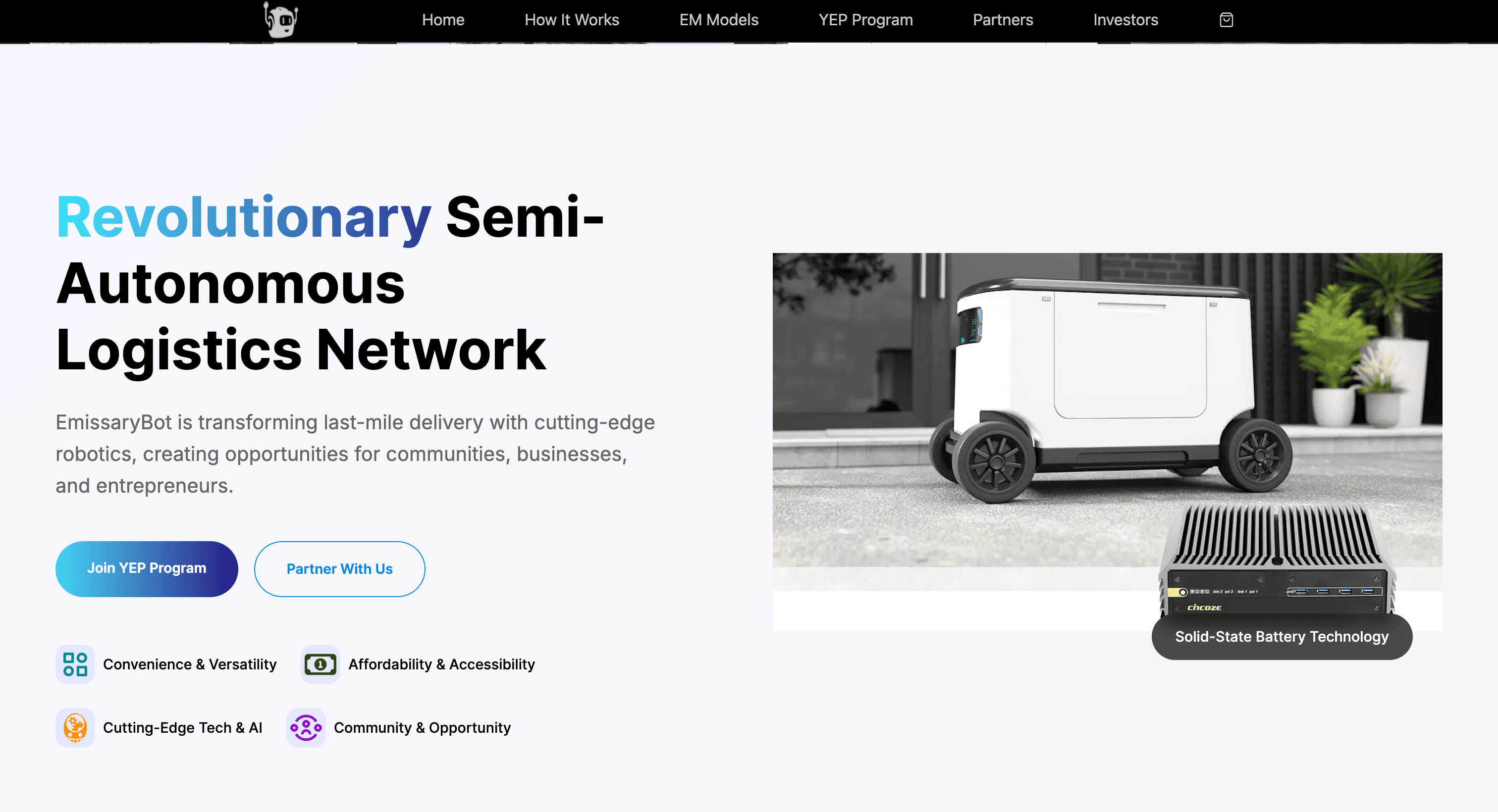 EmissaryBot: AI-Powered delivery service company based in NYC